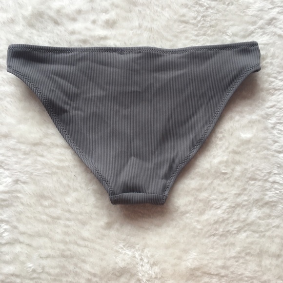 Aerie Gray Ribbed Bikini Bottoms - Picture 3 of 4